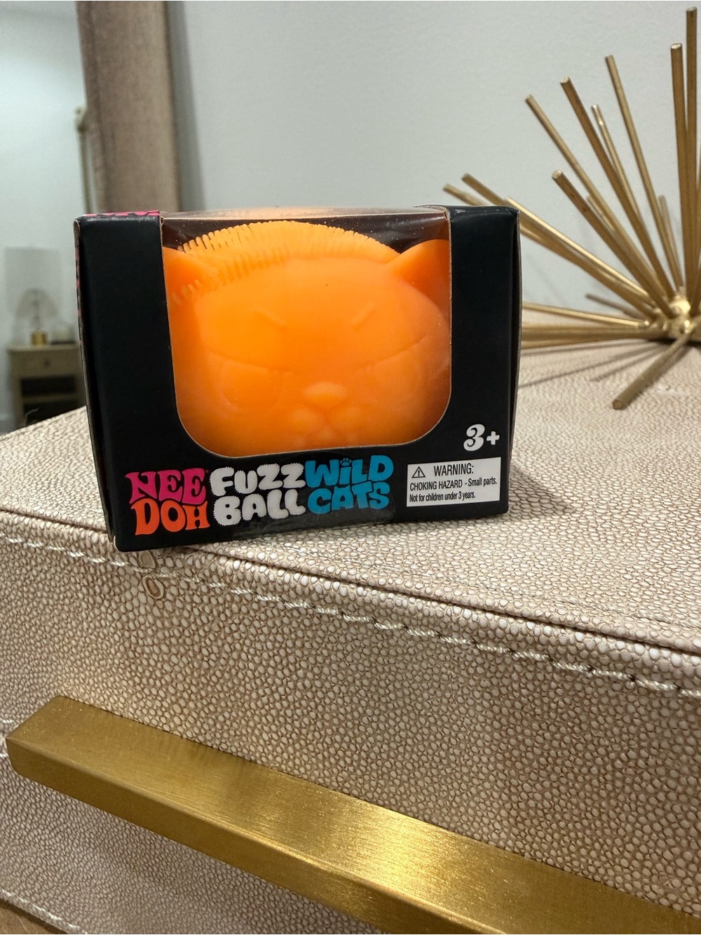 Fuzz Wild Ball Cats Orange Squishy Cat Toy